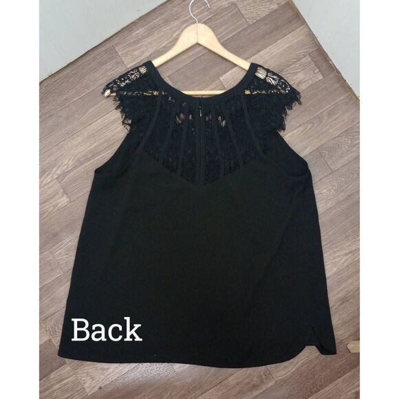 41 Hawthorn black sleeveless zip back blouse. Size XL - Picture 5 of 5